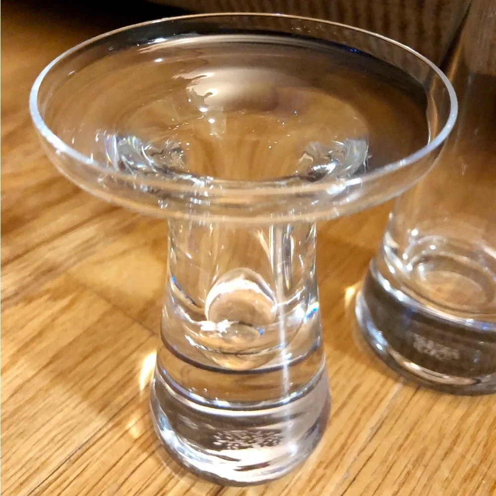 Lenox Fine Crystal Rhythm Taper Or Pillar Candlesticks Set of 2